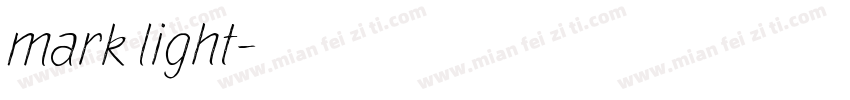 mark light字体转换